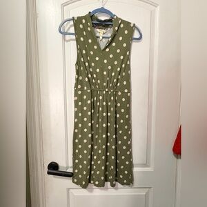 Matilda Jane Olive and White Polka Dot Dress